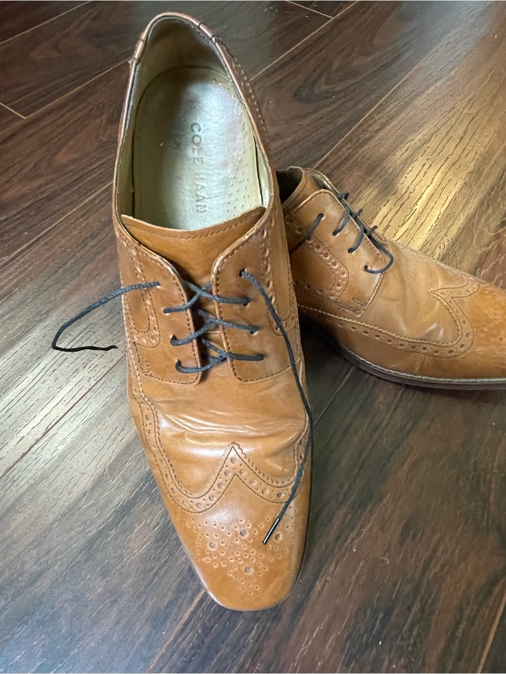 Cole Haan Brown Leather Wingtip Derbys 10.5 men’s